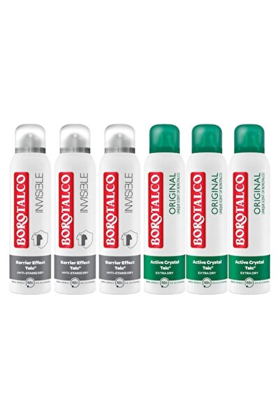 Borotalco Set 6 x Pachet Variat, 3 x Deodorant Antiperspirant Invizibil 150ml...