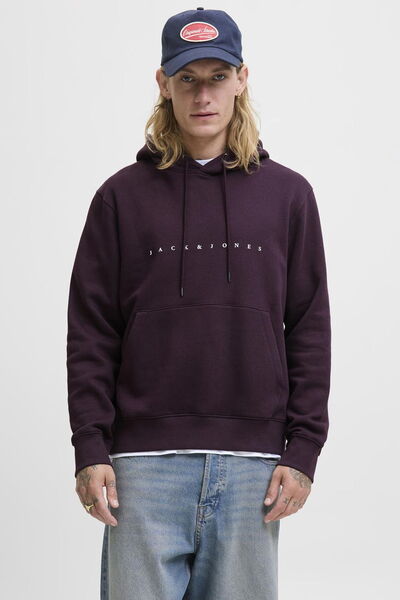 Jack & Jones Men's Embossed Printed Hooded Sweatshirt - Star