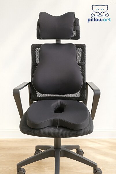 PİLLOWART Orthopedic Pillow Set, Set of 3 That Provides Lumbar, Neck and Hip Support