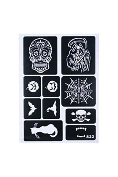 SHOPIENS Halloween Tattoo Stencils 10 Models