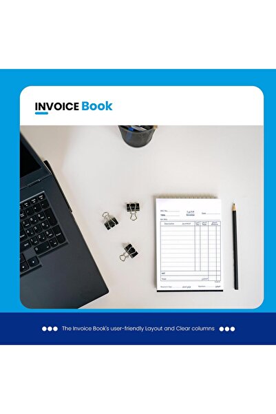 MARKQ Invoice Book 10 Pack | 50 Pages per Book | For Shops, Small Business, Home & Office | 122x170mm