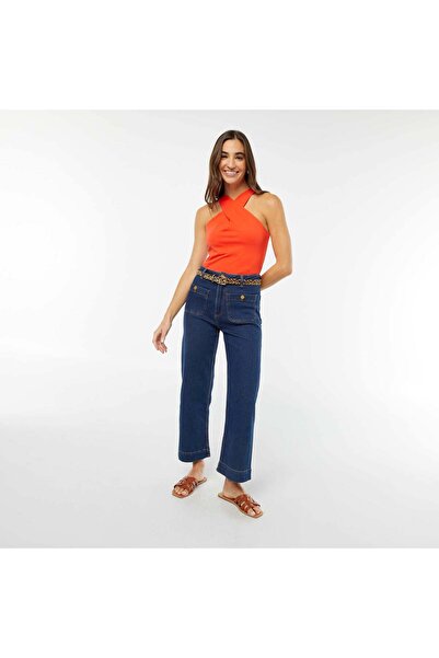 KIABI Vest top with crossover neckline RED