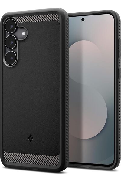 Spigen غطاء حماية Rugged Armor لهاتف Samsung Galaxy S25 FE - أسود غير لامع