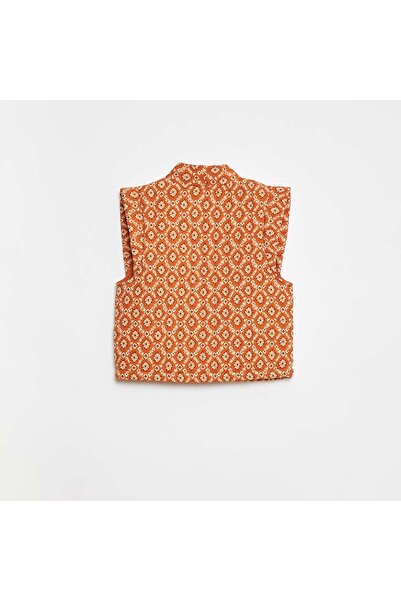 KIABI Printed padded bodywarmer BROWN