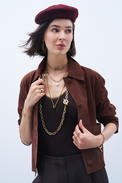 Mon Reve Glimmer Drop Zirkon Yüzük Charm Zincir Kolye