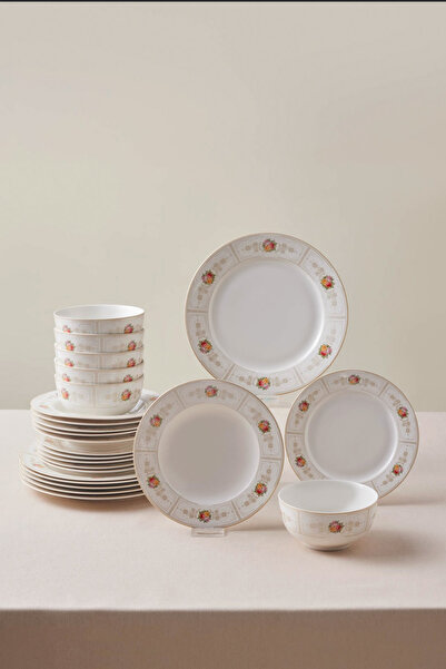 Karaca Forever Bone Reya 24 Parça 6 Kişilik Yemek Takımı