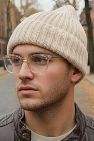 Mood Agenda Men's Soft Textured Thick Ribbed Soft Wool Beret