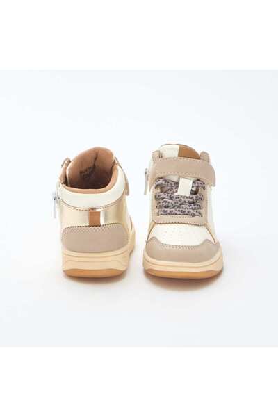 KIABI High-Top Sneakers with Hook-and-Loop Fastener BEIGE