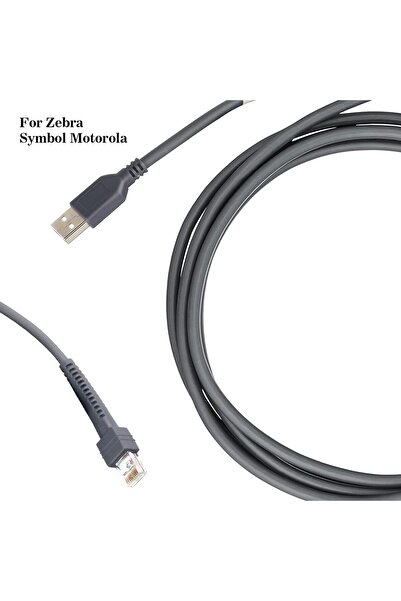 Generic Sumicor Barcode Scanner USB Cord RJ45 Coiled Cable for LS9203i LS3578 LS4008i ds9908 DS6700 Symbol Z