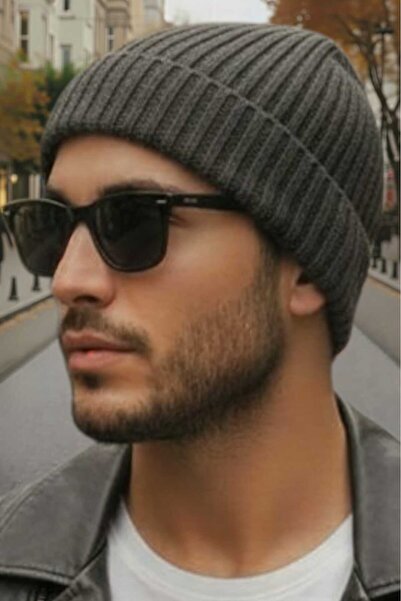 Trenderrs Чоловіча м'яка товста в'язана шапка з м'якою вовною