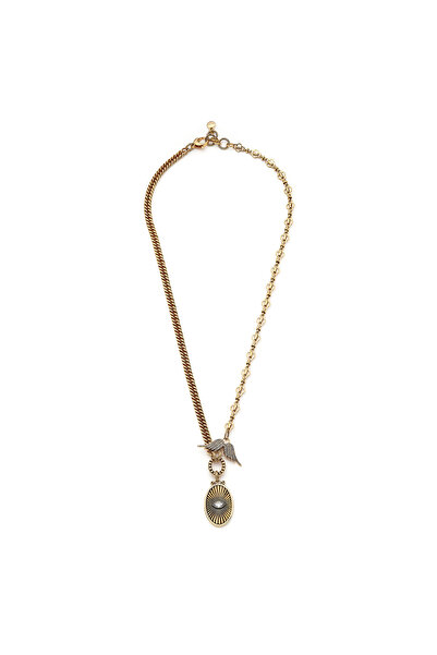 Mon Reve Watched Over Kanat Charm, Madalyon Charm Zincir Kolye