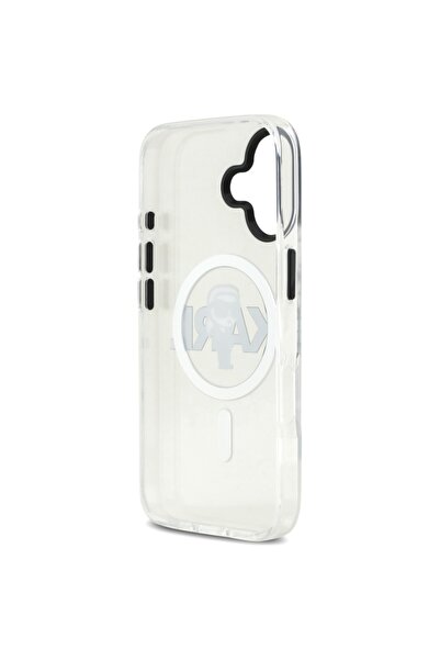 Karl Lagerfeld Case for IPhone 17, IML Glitter K&C Heads Logo MagSafe, Clear Mono Karl&Choupette