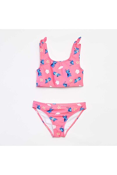 KIABI 'Disney' 'Stitch' swimsuit with bows - 2-piece set PINK