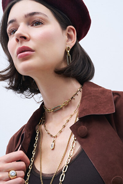 Mon Reve Orbit Zirkon Charm Zincir Kolye