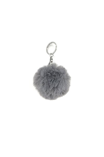 ABS Grey puff keychain