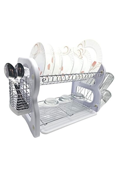 ABS Scurgător de vase, oțel inoxidabil, laterale din plastic, pe niveluri