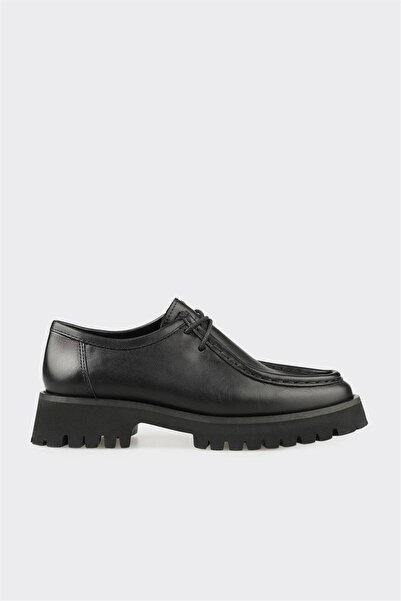 Elle Shoes Siyah Deri Kadın Günlük Ayakkabı