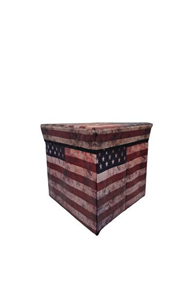 ABS Folding storage box, 30X30X30 cm, flag design
