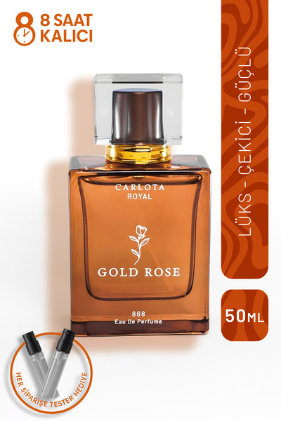 MATEO Royal Gold Rose 50ml Erkek Parfüm Eau De Parfum Kalıcı Lüks Çiçeksi Koku