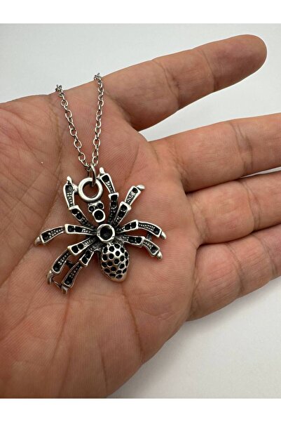 Herşey Nota Unisex Necklace with Stone Spider Figure – Power, Elegance and Protection Energy Design