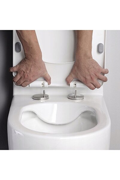 zola Capac pentru toaleta, oval, inchidere silentioasa, balamale metalice, duroplast , 45.5 x 36 cm, alb