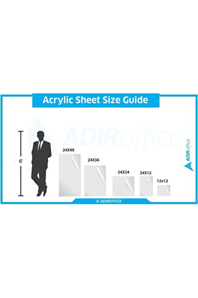 Al Raied Acrylic Plexiglass Sheet 24x36x1/8 inch Transparent Plastic Sheeting