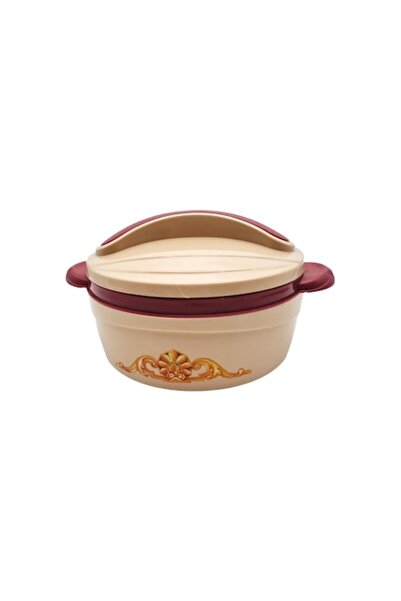 ABS Thermal food container, beige & brown, 1 L