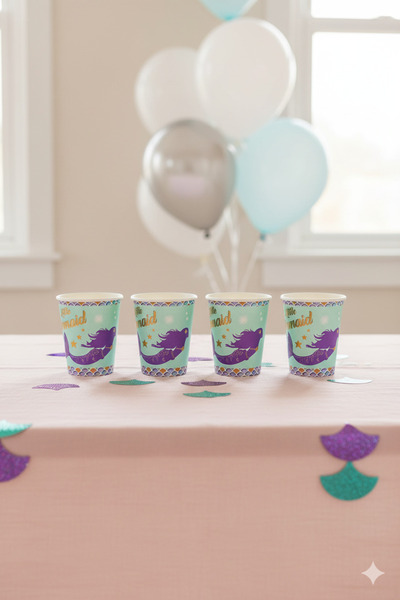 Deniz Party Store DENİZ KIZI KARTON BARDAK 8'Lİ