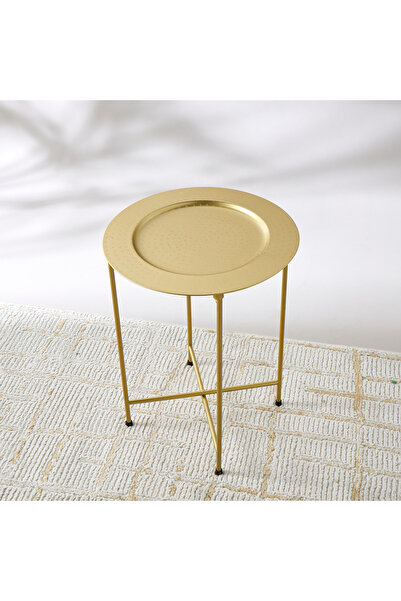 Lifestyle Textured Round Side Table - 36x46 cms