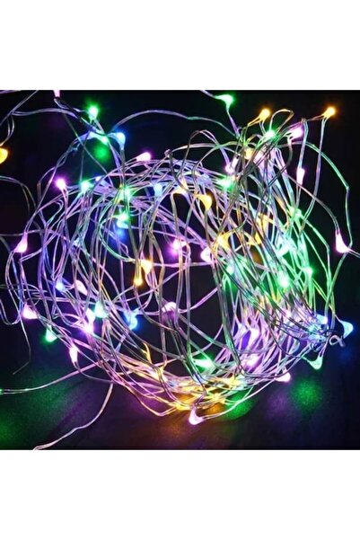 ABS Ghirlandă luminoasă de Crăciun, sârmă subțire, multicoloră, 20 m