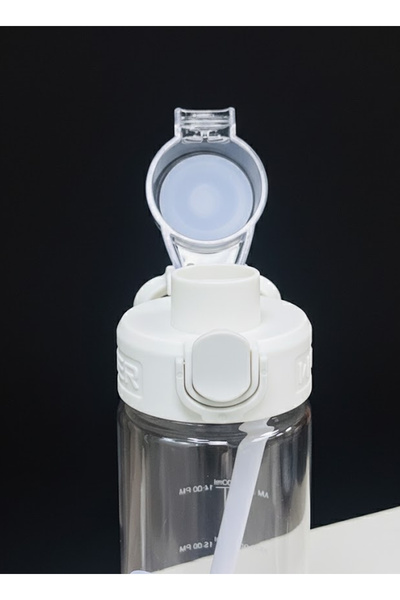 Bisbell زجاجة ماء بقشة سعة ٧٠٠ مل | خالية من مادة BPA | مانعة للتسرب، مناسبة للصالة الرياضية والمكتب والسفر، BB4055W