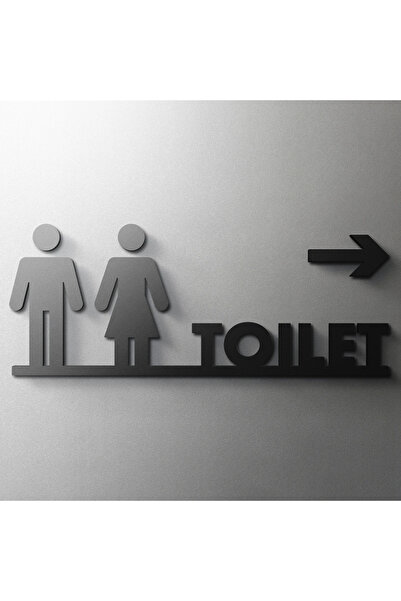 MARESSHİA Siyah tuvalet işareti plaka plastik kapı duvar etiket Wc tutucu işa...