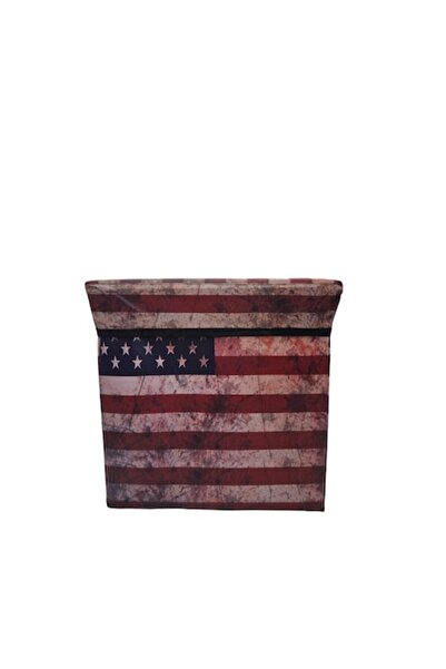 ABS Folding storage box, 30X30X30 cm, flag design