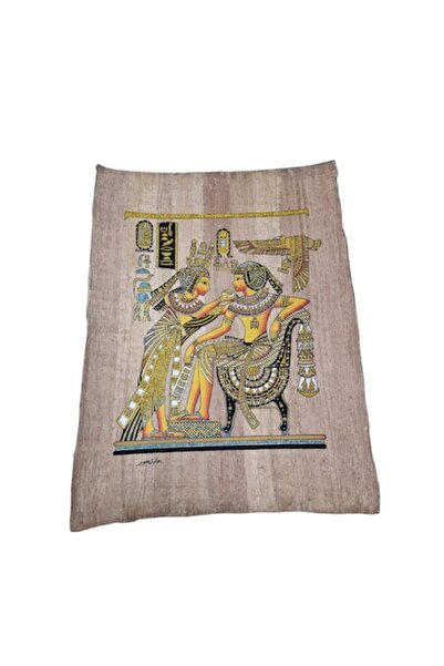 ABS Pictură 43X31 cm, pictată manual, stil egiptean, hârtie papirus, I40