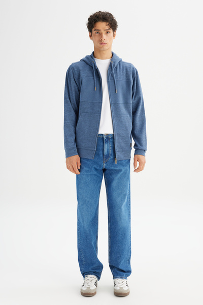 Lee Regular Fit Normal Kesim Cepli İçi Polarlı Kapüşonlu Fermuarlı Sweatshirt