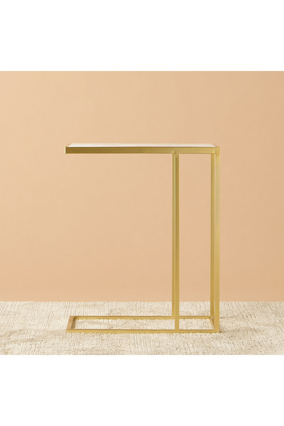 Lifestyle Marble Top Side Table - 45x25x56 cms