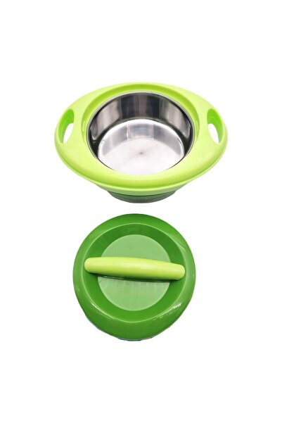 ABS Thermal food container, green, 1 L, with handles