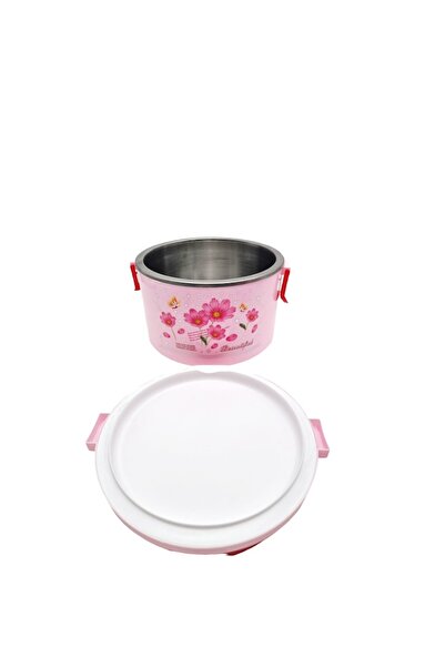 ABS Thermal food container, pink, floral pattern, 5.5 L