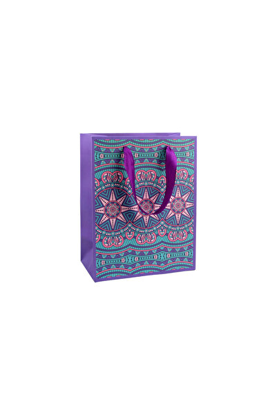 Crisalida Crisalida paper gift bag, 18 x 23 x 10 cm, Purple mandalas