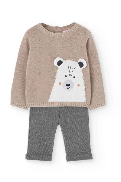 Boboli Erkek Bebek Ayı Desenli Takım