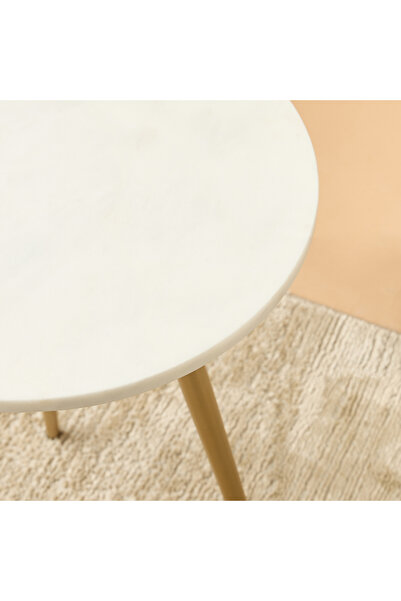 Lifestyle Marble Top Side Table - 38x56 cms