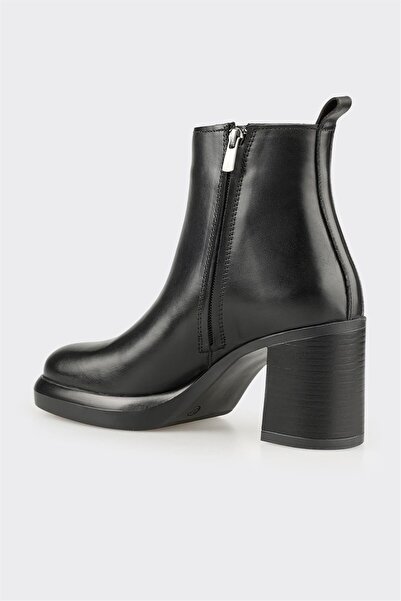 Elle Shoes Siyah Deri Kadın Günlük Bot