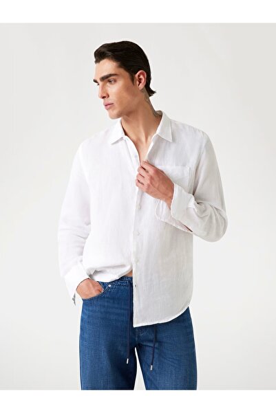 Guess Keten Gömlek M5GH73WH3J0-25