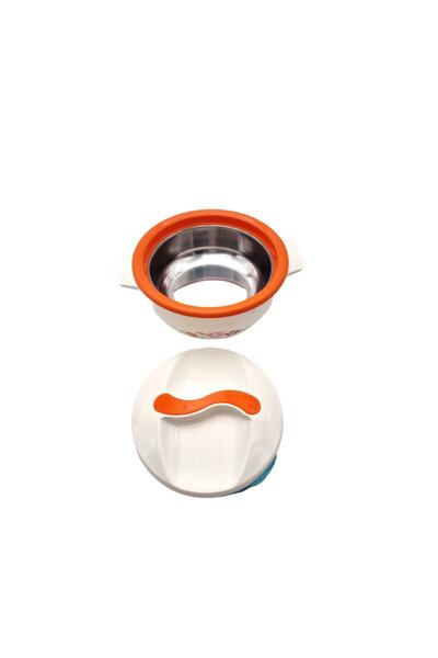 ABS Thermal food container, white orange, 2.2 L