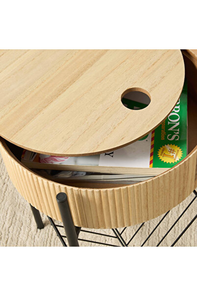 Lifestyle Textured Wooden Coffee Table