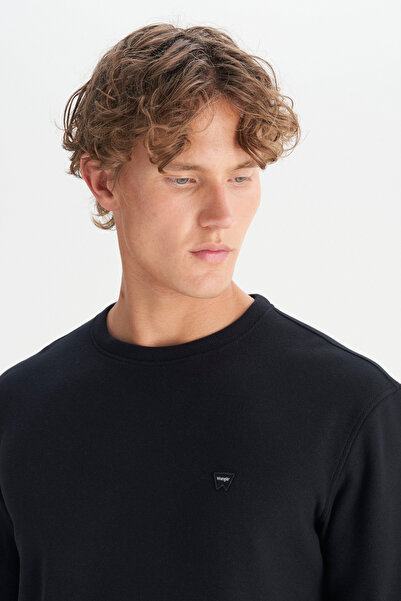 WRANGLER Pamuklu Regular Fit Normal Kesim Bisiklet Yaka Selanik Örgü Sweatshirt