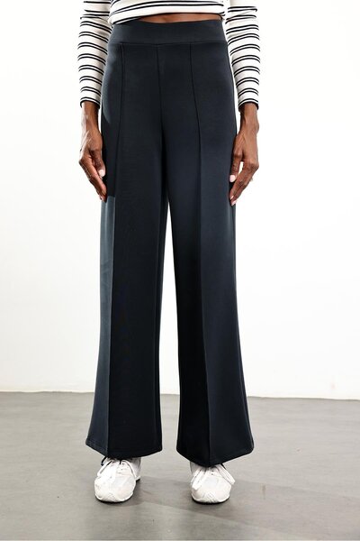 5in1Canpolat Anthracite Green Modal Trousers