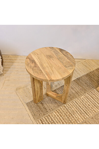 Lifestyle Crafted by Wooden Round Accent Table - 45x50 cms