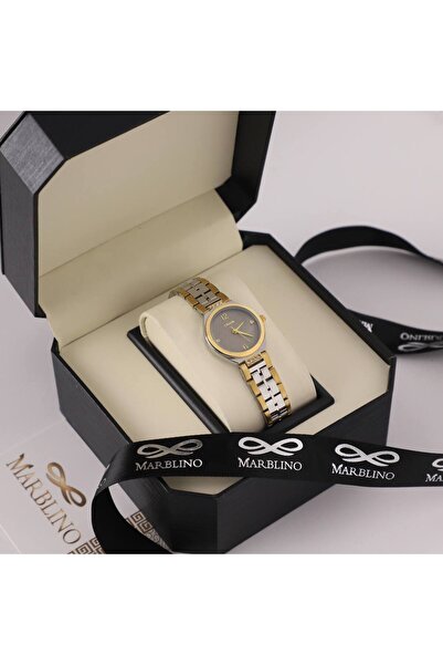 marblino ساعة-نسائية-ماربلينو-فاخرة-ستانلس-ستيل-بفصوص-زركون