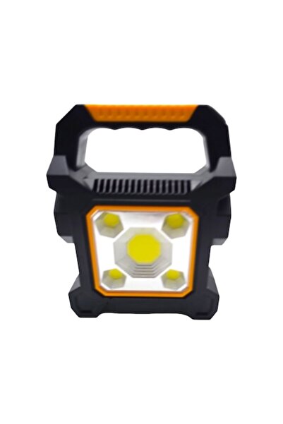 ABS Multifunctional Portable Solar LED Flashlight - Black